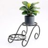 Urban Plant Twinset Stand for Plants Decorative Iron Planter Stand for Potted Plants, Flowers, Ornaments, Standard Metal, Indoor and Outdoor Use