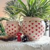 Niyara Multicolor Designer Handmade Handi Combo Ceramic planters Pot for Indoor Outdoor Home,Garden Office Decor Balcony Flower Size- 20 cm and 15 cm (Heart)
